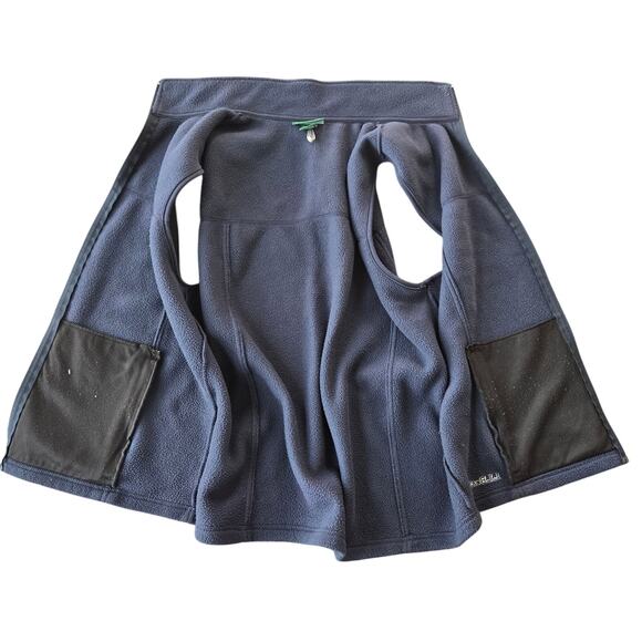LL Bean Navy Fleece Vest Size M - Picture 6 of 8